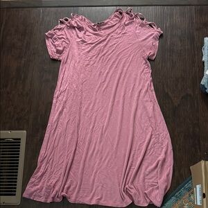 Asymmetrical Pink Dress
